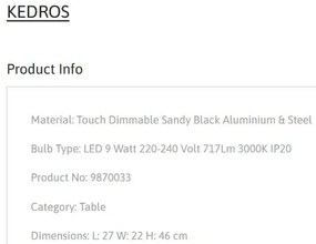 Lampa de masa LED cu spot directionabil stil minimalist KEDROS alb