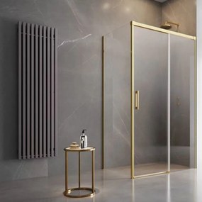 Cabina de dus dreptunghiulara cu usa glisanta Radaway Idea KDJ 100x75 cm auriu-transparent dreapta