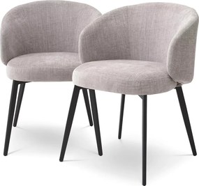Set de 2 scaune cu brate design LUX Lloyd, sisley gri 115993 HZ