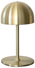 Veioză alămie LED cu control prin telecomandă cu abajur din metal (înălțime 22 cm) Tim – Sirius