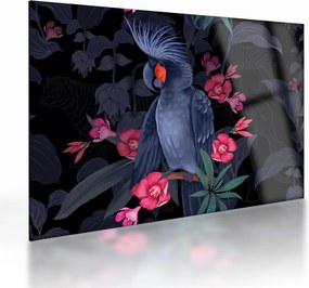Tablou pe sticlă - Păpădia între flori (70x50 cm)