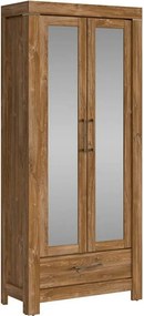 Dulap GENT, stejar stirling, PAL laminat, cu 2 usi si un sertar, 88x40
