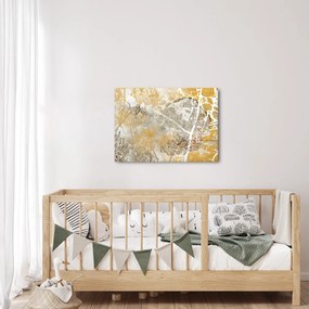 Tablou - Vintage perete cu flori (70x50 cm)