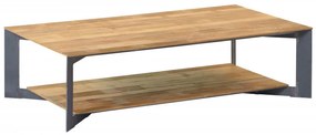 Masuta de cafea dreptunghiulara din lemn cu spatiu de depozitare 135x75x35 cm maro