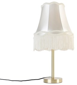 Lampă de masă clasică din alamă cu abajur crem Granny 30 cm - Simplo