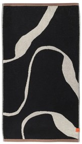 Prosop negru-alb din bumbac organic 70x133 cm Nova Arte – Mette Ditmer Denmark