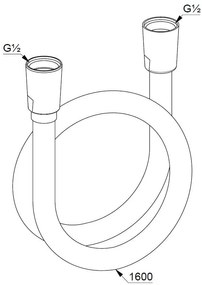 Furtun de dus Kludi Supraflex 1.6 m, crom - 6107205-00