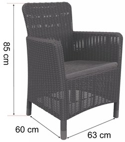 Set mobilier de grădină Trenton Balcon, grafit