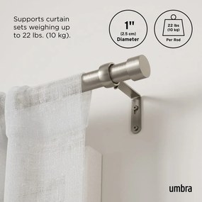 Galerie de perdea 305 - 457 cm extensibilă din oțel inoxidabil Cappa – Umbra