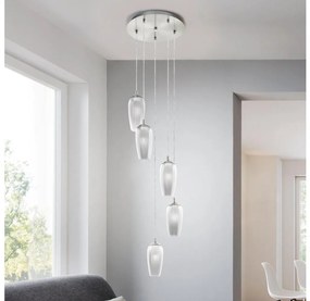 Eglo 96345 - Lustră LED suspendată pe cablu FARSALA 5xG9/2,5W/230V