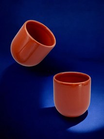 Pahar Cafea NOVUM Mineral Sienna 250 ml (Mineral Sienna Rosu Pal Inchis) Gresie Ceramica Glazurata Manual