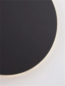 Aplica LED de perete design ambiental CYRCLE 30cm negru