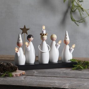 Decorațiune luminoasă alb-negru cu alimentare la priză Luciakör – Star Trading