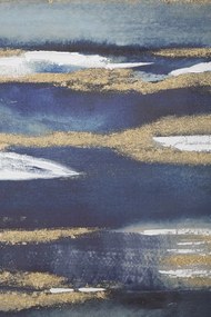 Tablou decorativ multicolor din lemn de Pin si panza, 60x2,7x80 cm, Dark Blue Mauro Ferretti