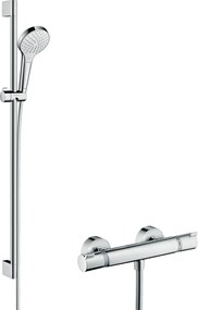 Hansgrohe Ecostat set de duș perete cu termostat crom-alb 27014400