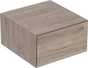 Dulap mediu suspendat Geberit One nuc american Hickory cu 1 sertar 45 cm