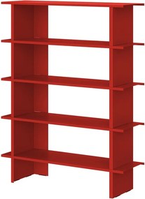 Bibliotecă roșie din metal 120x156x37 cm Hes – noo.ma