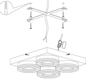 Plafonieră LED Eglo 95664 FRADELO 4xLED/4W/230V