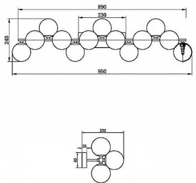 Aplica de perete moderna design deosebit Dallas 13 alama