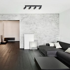 Plafoniera cu 4 spoturi directionabile design modern SOLO negru