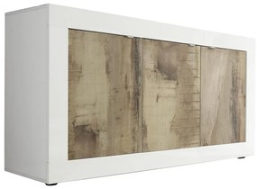 Comodă NERILA, alb/maro