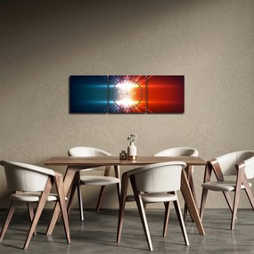 Tablou abstract cu glonț activ (cu ceas) (90x30 cm)