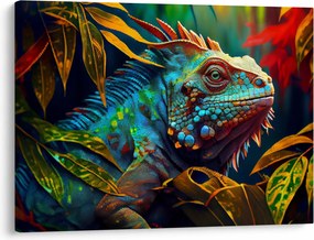 Tablou - Iguana colorată (70x50 cm)