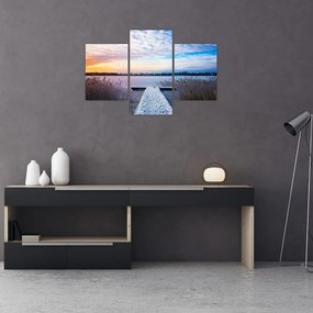 Tablou - Lac înghețat, Ełk, Mazury, Polonia (90x60 cm)