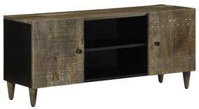 vidaXL Dulap TV Gri deschis 105x33,5x46 cm Lemn masiv Mango