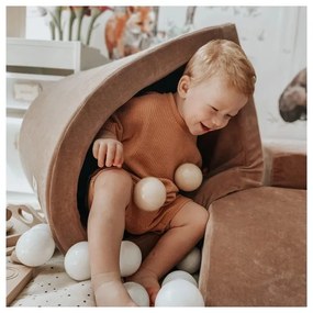 Teren de joacă din spumă maro 5 buc. din catifea reiată înălțime 30 cm 250x45 cm Montessori – Meowbaby