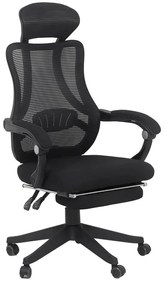 Scaun ergonomic negru OFF927 – Rabatabil, Suport Picioare, Mesh Respirabil