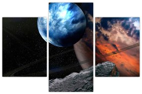 Tablou planetei în cosmos (90x60 cm)
