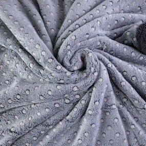 decoDoma Pătură cu blăniţă POLKA, 140 x 200 cm