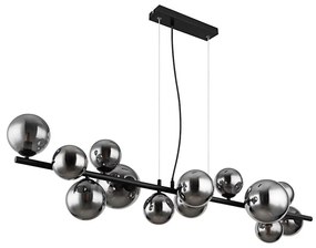 Lustră LED pe cablu Globo 56133-13H RIHA 13xG9/3,5W/230V fumuriu/negru