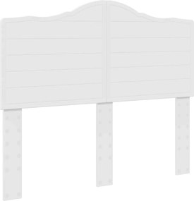 vidaXL Tăblie cap Alb Lucios 135 cm Lemn compozit