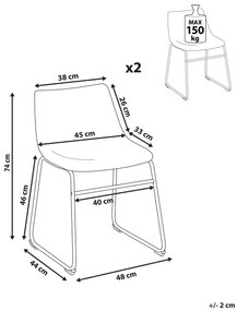 Set 2 buc. scaune pentru sufragerie Basta (bej). 1009969