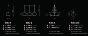 Aplica perete / tavan design modern Gulia Black