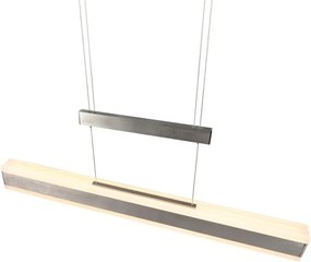 Lustră argintiu-mat LED cu abajur din metal Arcola – Trio