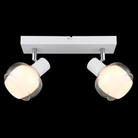Globo 54309-2W - Spot orientabil TOKKI 2xE14/40W/230V alb