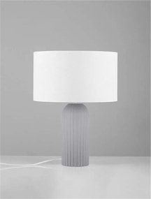Veioza/Lampa de masa decorativa AMMOS alb/gri