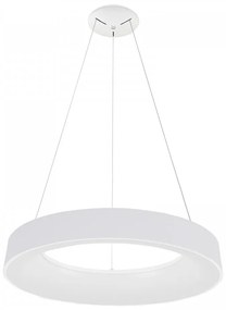 Lustra moderna alba rotunda cu led Italux Giulia d80 3000k