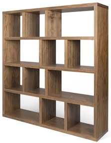 Bibliotecă în culoare naturală cu aspect de lemn de nuc 150x159 cm Berlin – TemaHome