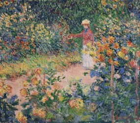 Monet, Claude - Artă imprimată Garden at Giverny, 1895, (40 x 35 cm)