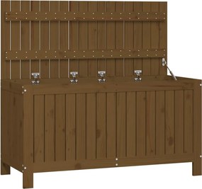 vidaXL Cutie depozitare grădină, maro miere, 115x49x60 cm, lemn pin