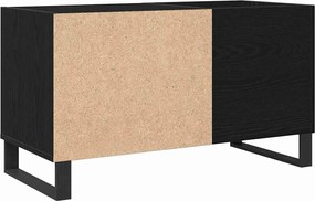 vidaXL Dulap pentru discuri de vinil Stejar Negru 85 x 38 x 48 cm