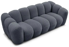 Canapea gri închis cu tapițerie din țesătură bouclé 232 cm Hippolyte – Bobochic Paris