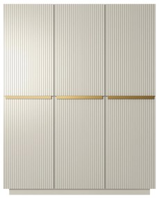 Dulap Nicole 150 cm - cașmir / mânere aurii