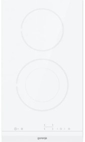 Plita vitroceramica incorporabila Gorenje ECT322WCSC, 2900W, 2 zone, 8 trepte, StopGo, StayWarm, Electrica, Alb