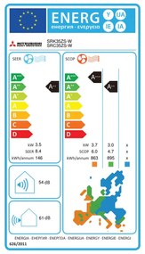 Aparat de aer conditionat invertor Mitsubishi Heavy Industries SRK / SRC 35 ZS-W, 12000 BTU, A++, Pana la 25 m², Memorie setAri, Zgomot redus, Alb