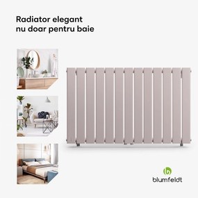 Blumfeldt Ontario, radiator, 100 x 60, conexiune laterală și centrală de 1/2 inch, montare pe perete, 681 W